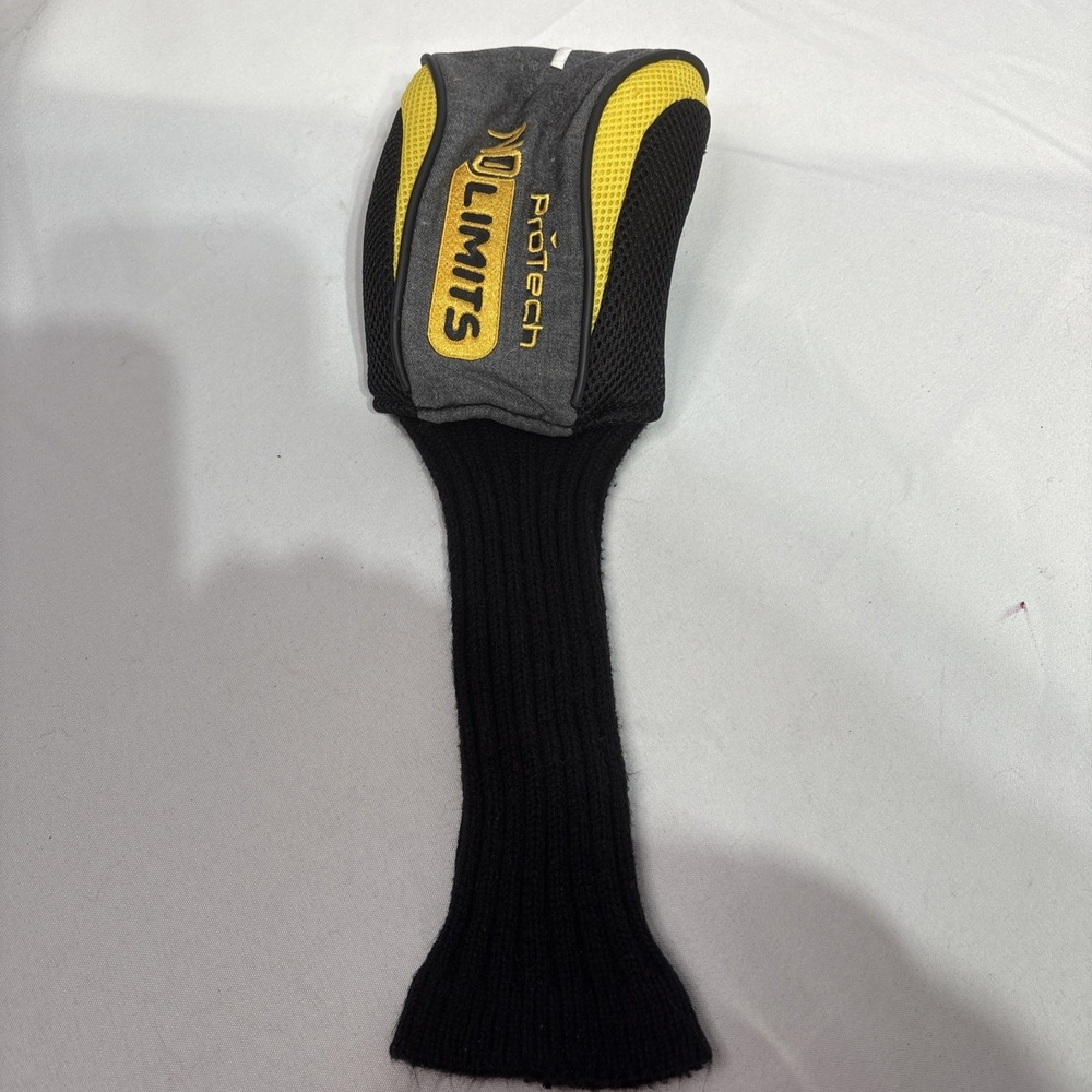 No Limits Protect Golf Club Cover Black Yellow‎ Knit Sick Style Club Protector
